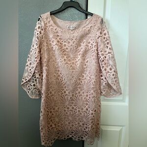 Nanette Lepore Light Pink Sheath Dress with Dolman Sleeves